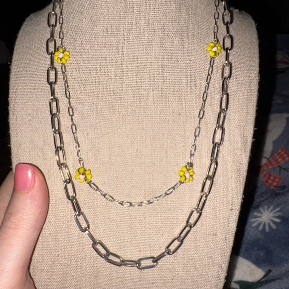 Bold Buds Yellow Necklace - Picture 2 of 3